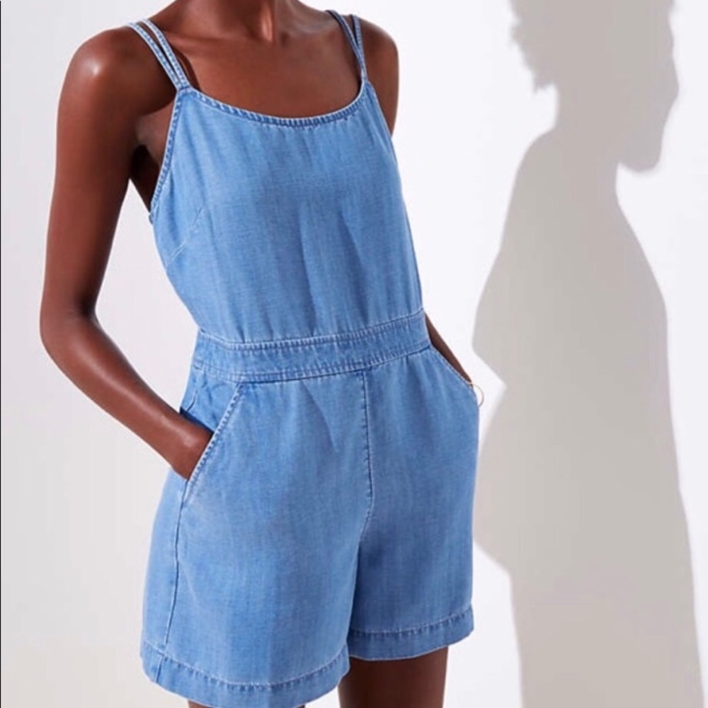 LOFT denim romper